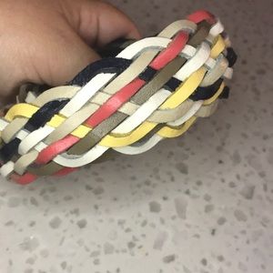2/$30 Vintage Colorful woven leather belt by Capzelo M/L